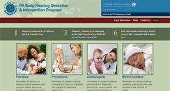 Desktop Screenshot of paearlyhearing.org